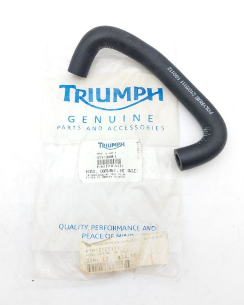 TRIUMPH NEW OEM COOLANT HOSE DAYTONA T2105111