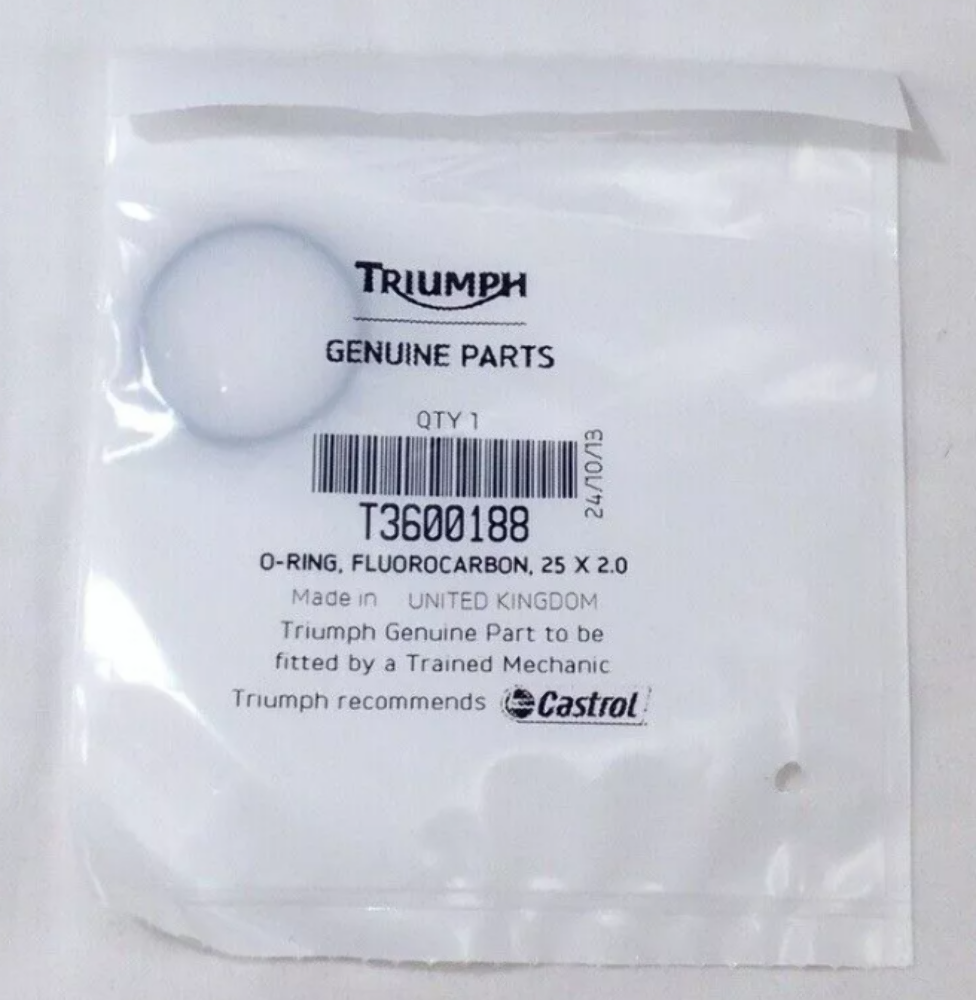 TRIUMPH NEW OEM O-RING 25X2.0 T3600188