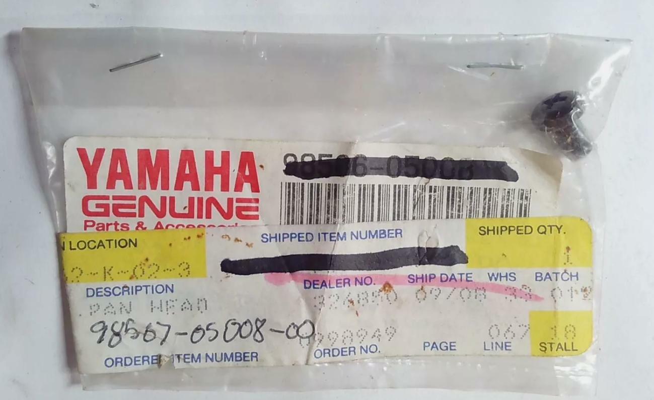 NOS Yamaha Pan Head Screw 98506-05008 NEW OEM - Sun Coast
