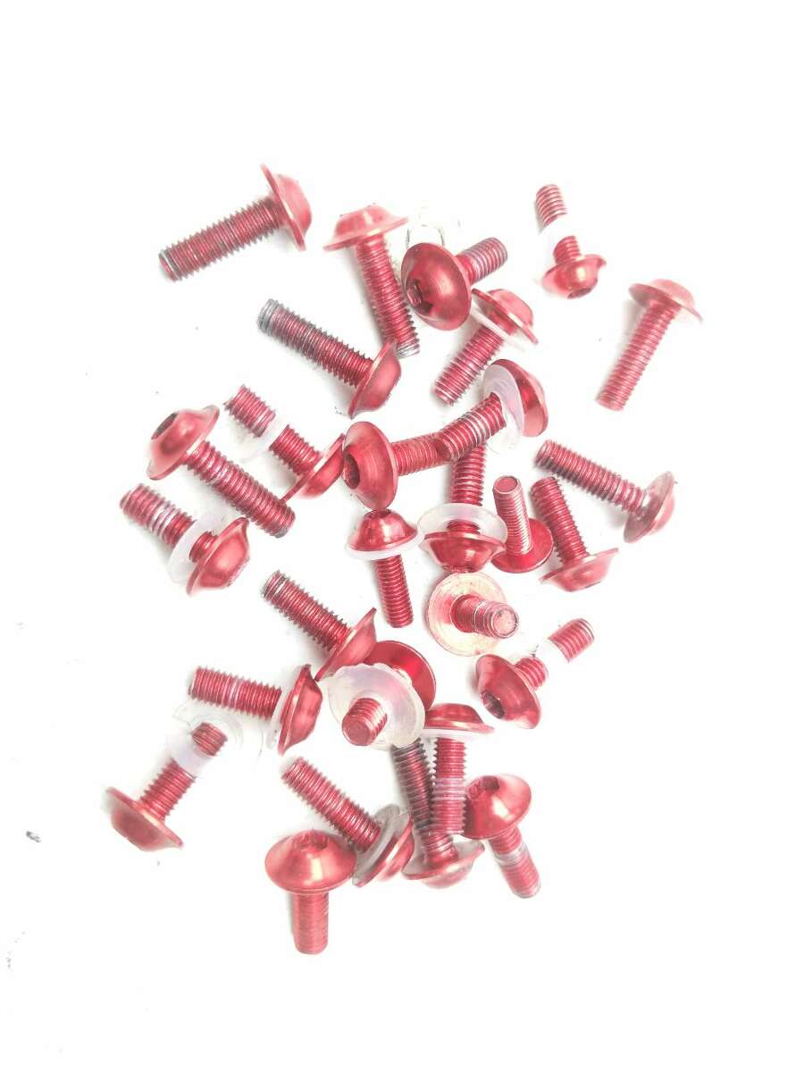 04 05 06 Yamaha YZF R1 Fairing Hardware Bolt Kit RED