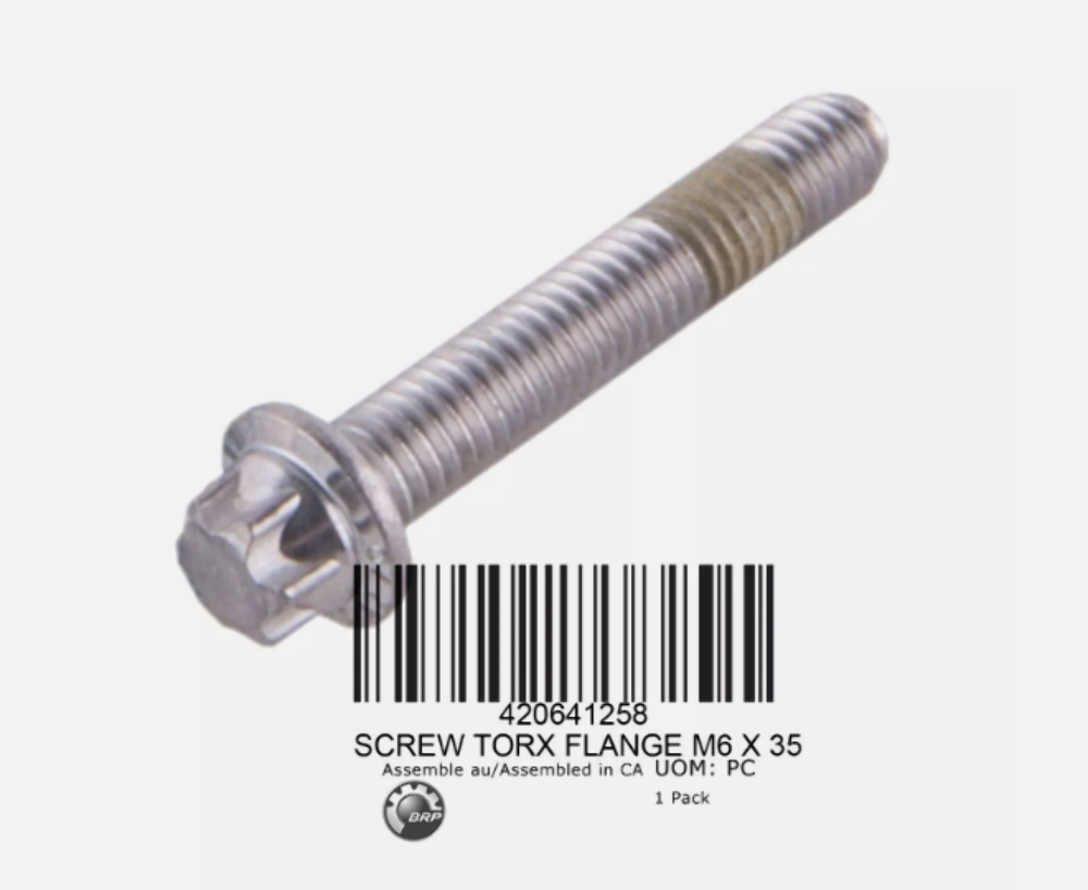 BRP CAN-AM NEW OEM FLANGED TORX SCREW M6 X 35 420641258