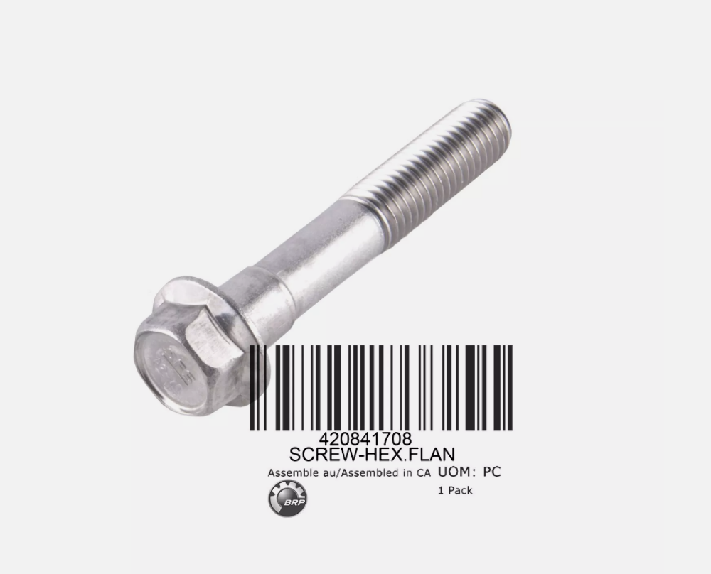 Sea-Doo New OEM Sportster Hex Flange Screw (M10 x 60) 420841708