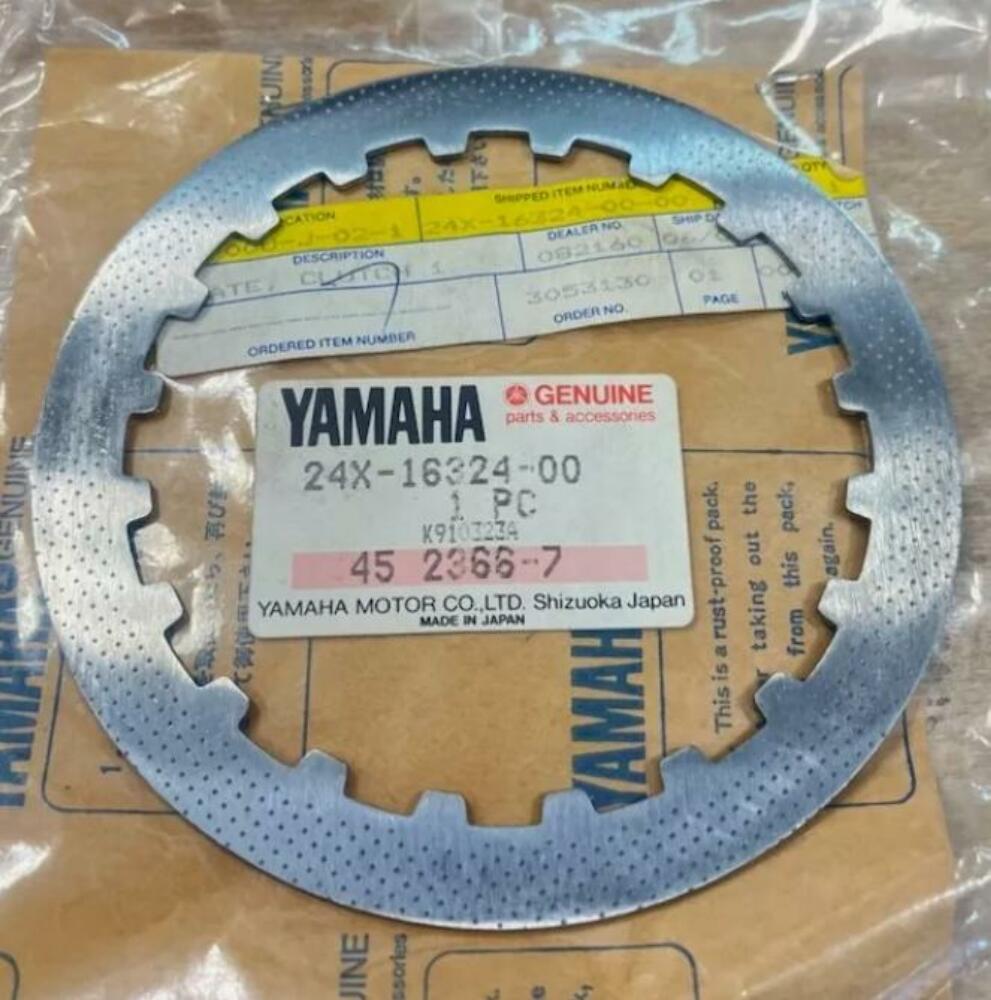 NOS GENUINE Yamaha Clutch Plate 24X-16324-00 YZ125 YZ 125 NEW OEM QTY-2