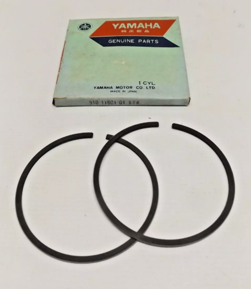 NOS OEM 1975 YAMAHA MX400 - PISTON RING SET (STD) STANDARD # 510-11601-01