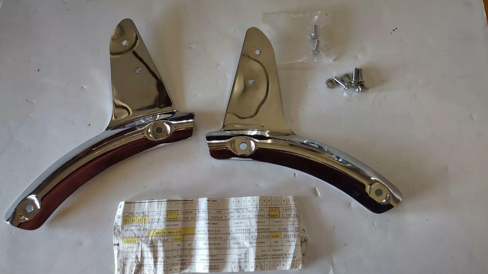 1998-2000 Honda VT1100 OEM Backrest Stay Brackets 08F75-MBH-100