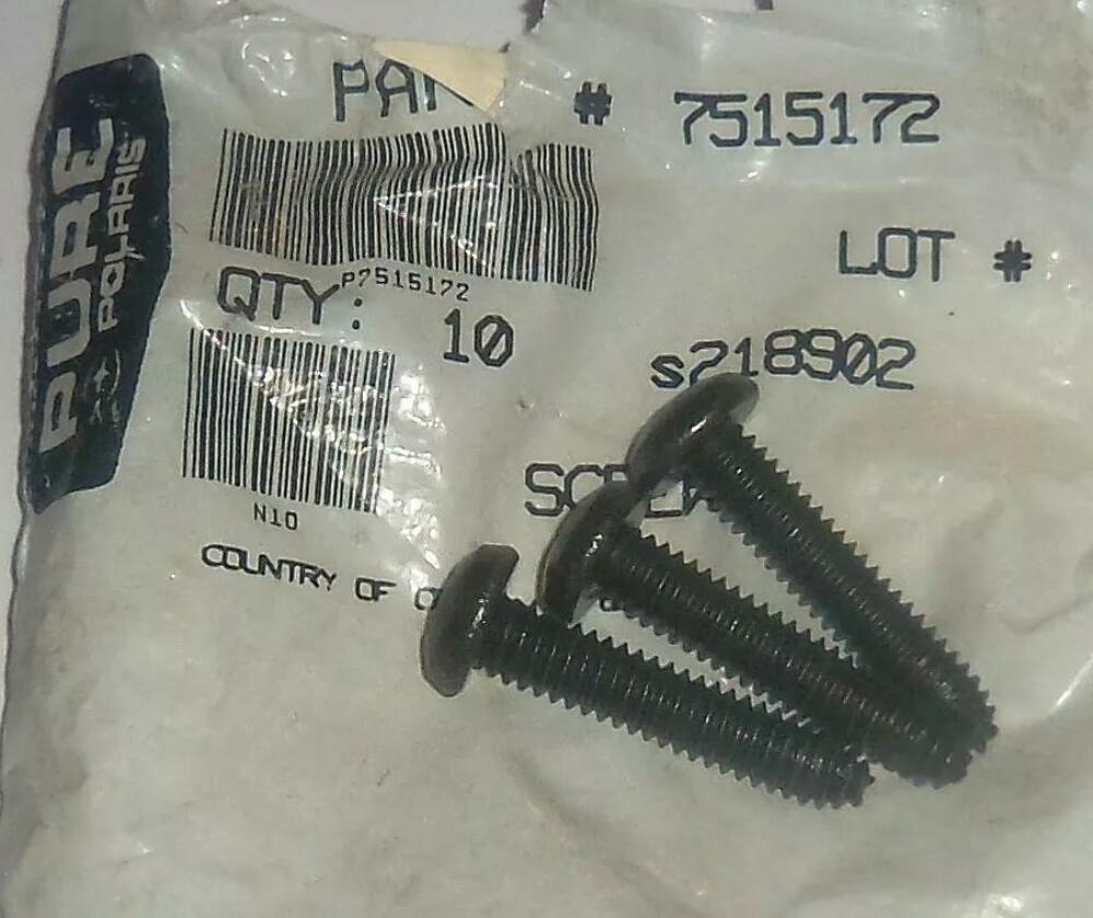 POLARIS PURE OEM NOS ATV SNOWMOBILE PWC BOLT 7515172 QTY 3
