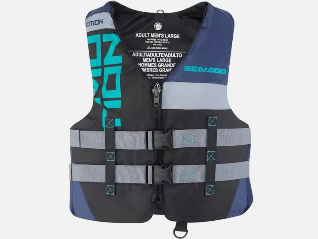Genuine OEM Sea-Doo Life Vest PFD Nylon XL Blue 2868001289
