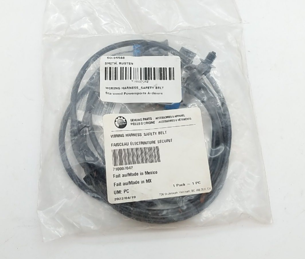 New OEM 2021 Can-Am Defender Pro HD10 Safety Belt Wiring Harness 710007042