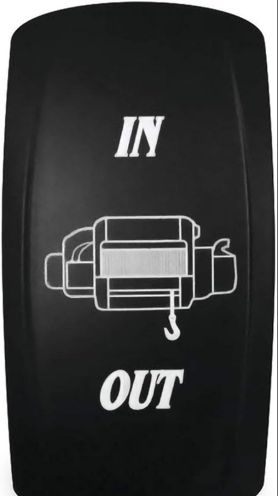 QTY 4 | Modquad Racing Engraved Winch In/Out Switch Cover UTV ATV OEM 379751