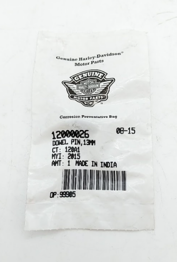 HARLEY DAVIDSON NEW OEM DOWEL PIN 13MM 12000026