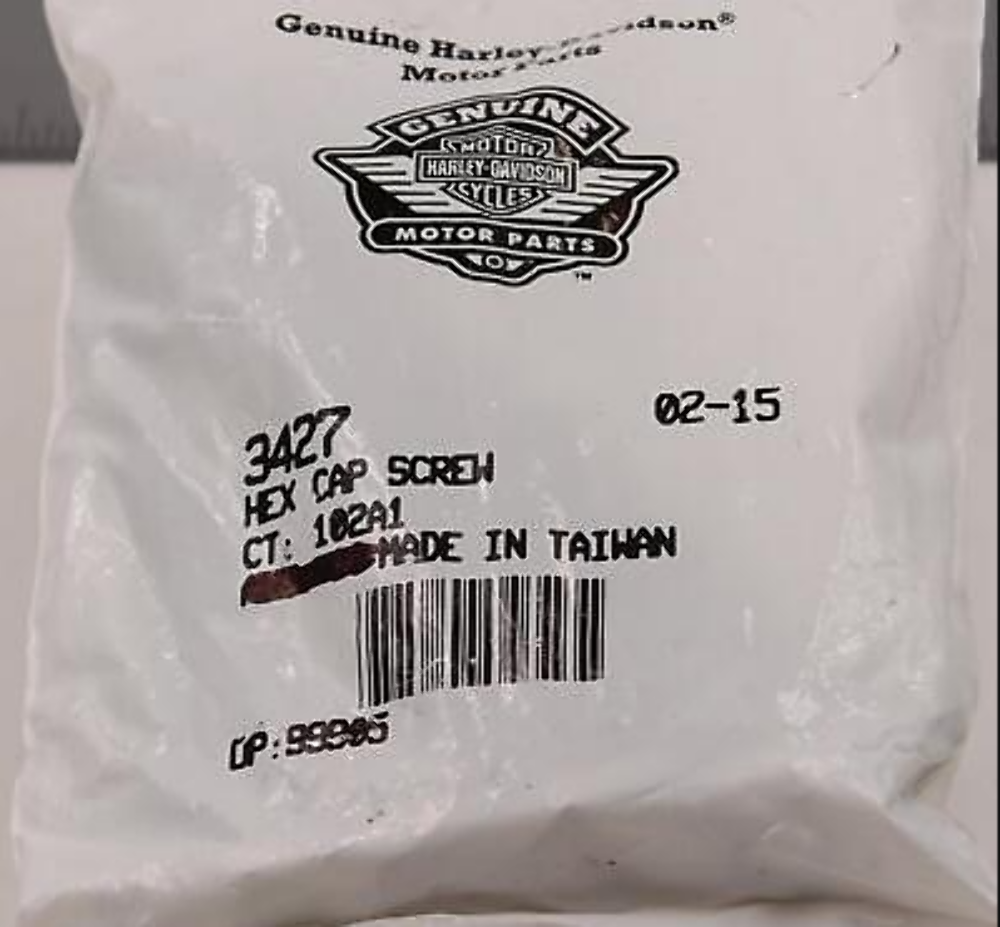 HARLEY DAVIDSON NEW OEM HEX CAP SCREW 3427 QTY 2