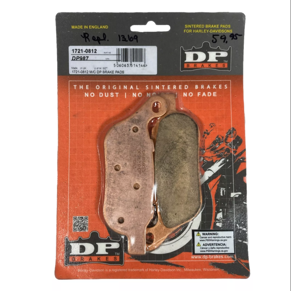 DP Brakes DP987 1721-0812 Rear Sintered Metal Brake Pads Harley Davidson NEW