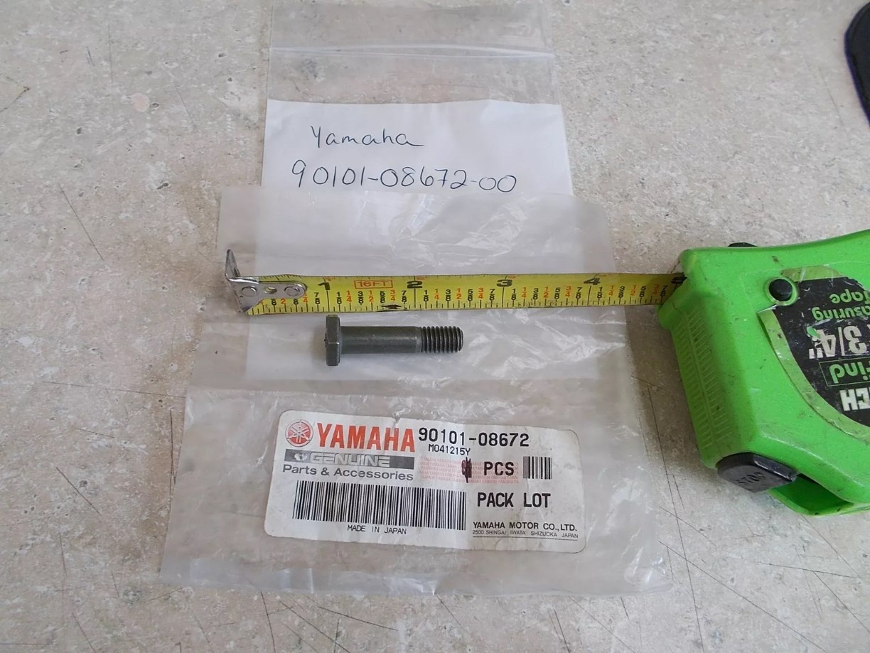 NOS OEM Yamaha Rear Wheel Bolt 1963-2016 TTR110 YG1 90101-08672-00