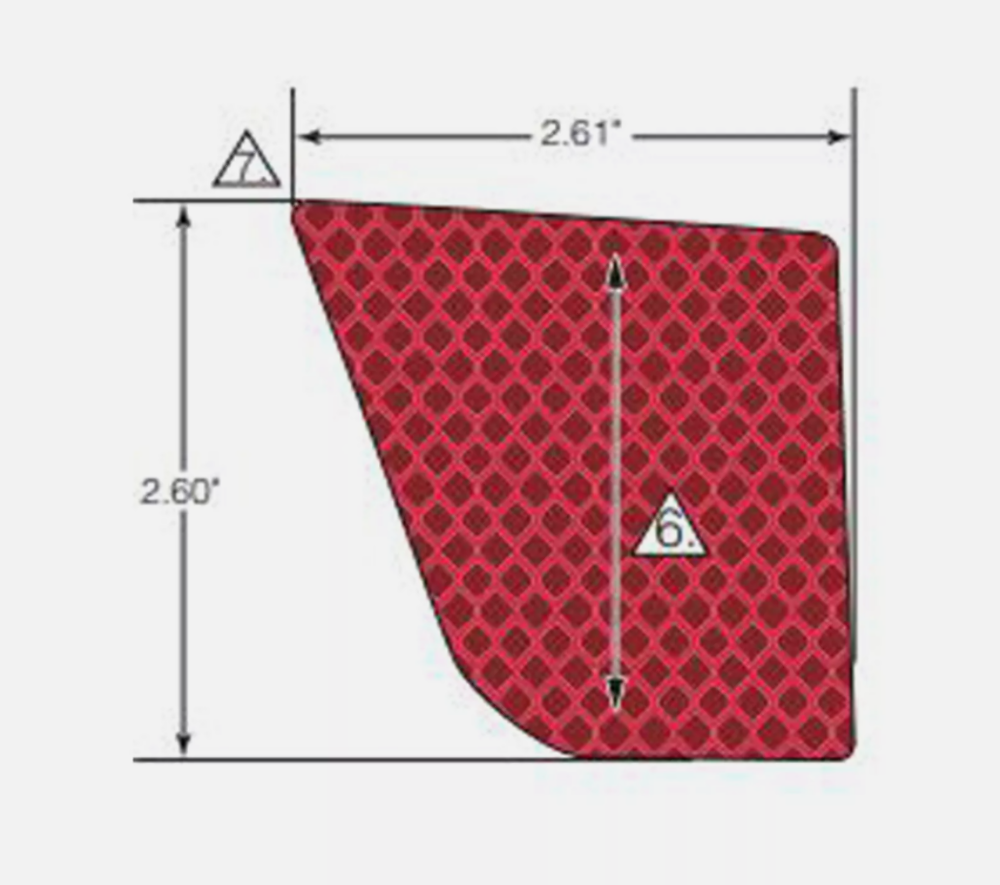 Polaris Reflector Decal, Right, Red, Genuine OEM Part 7179659