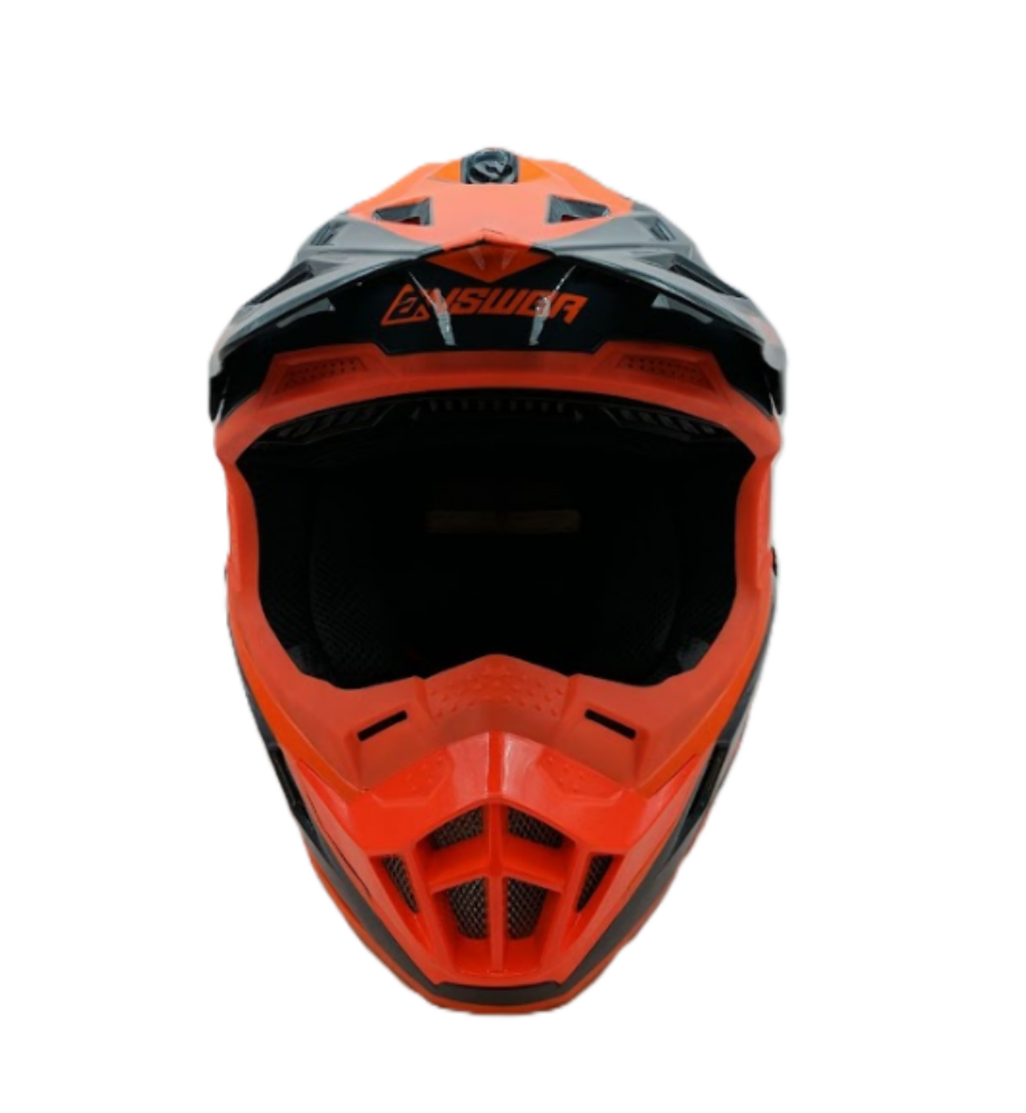 ANSWER RACING AR1 EDGE 474881 HELMET CHARCOAL/ ORANGE YOUTH SMALL 0411-2610-9551