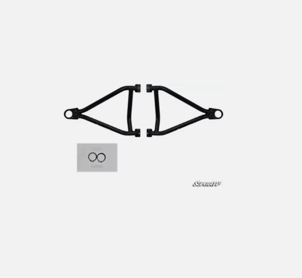 SuperATV High Clearance A-Arms Honda Pioneer 700 4 (2014+) BLACK AA-H-PIO-HC-02