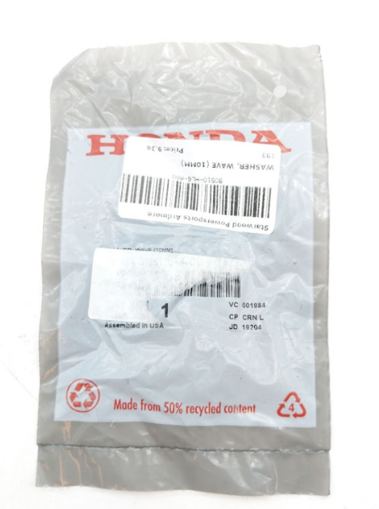 HONDA NEW OEM WAVE WASHER 10MM 90510-HL6-A00
