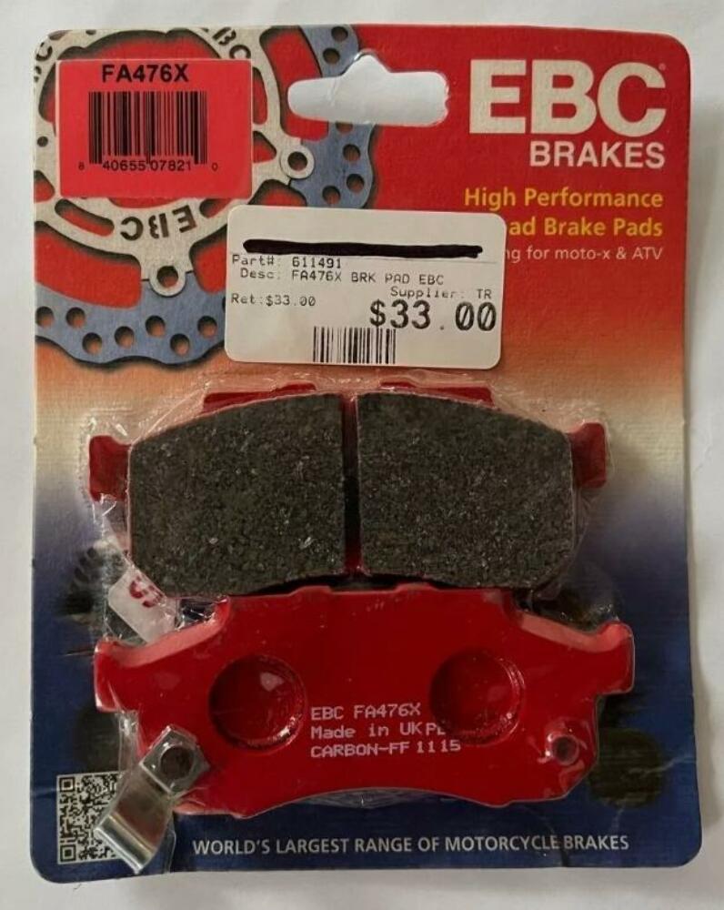 NEW EBC FA476X Front - Carbon Graphite Brake Pads 2009-13 Honda MUV700 Big Red