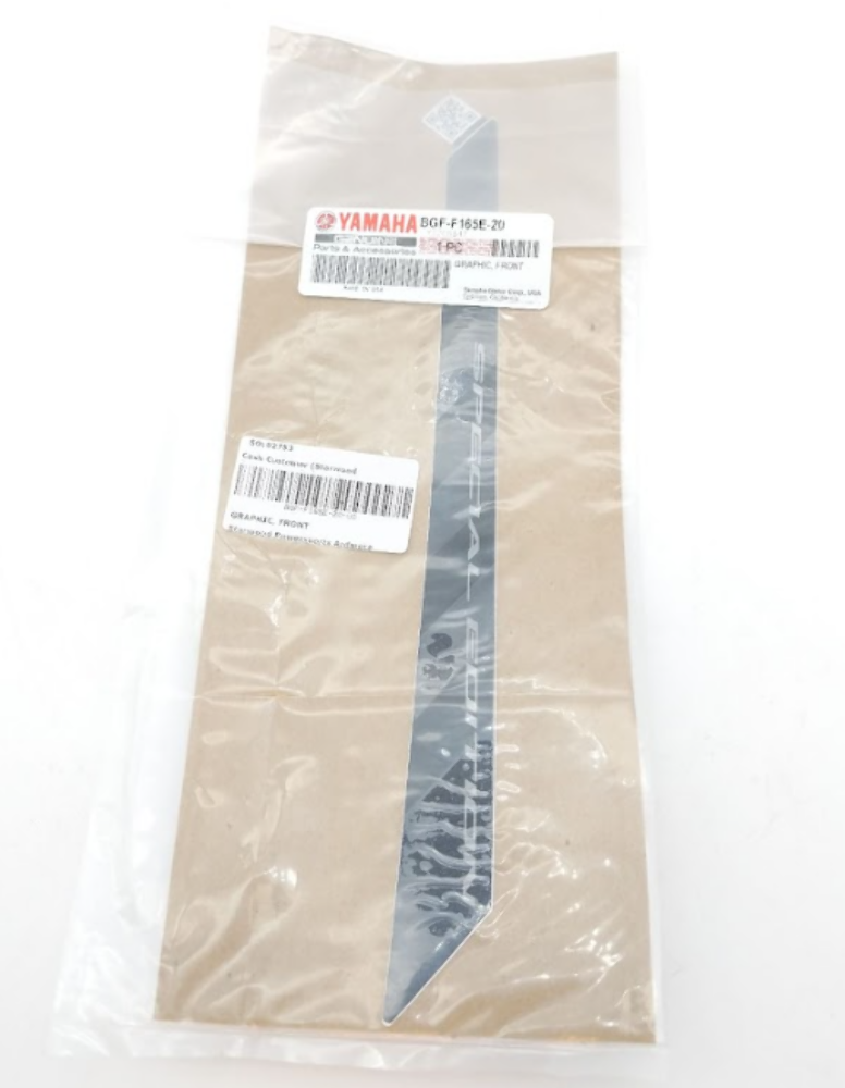 NEW YAMAHA OEM GRAPHIC, FRONT # BGF-F165E-20-00