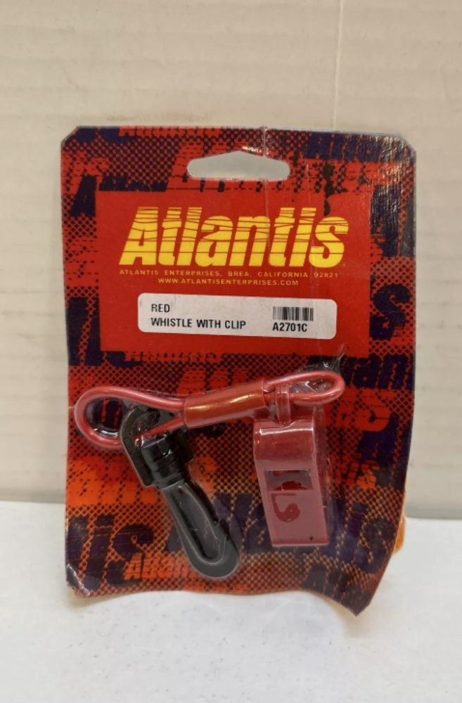 Atlantis Red Whistle w/ Clip A2701C A2701-C 13-0581