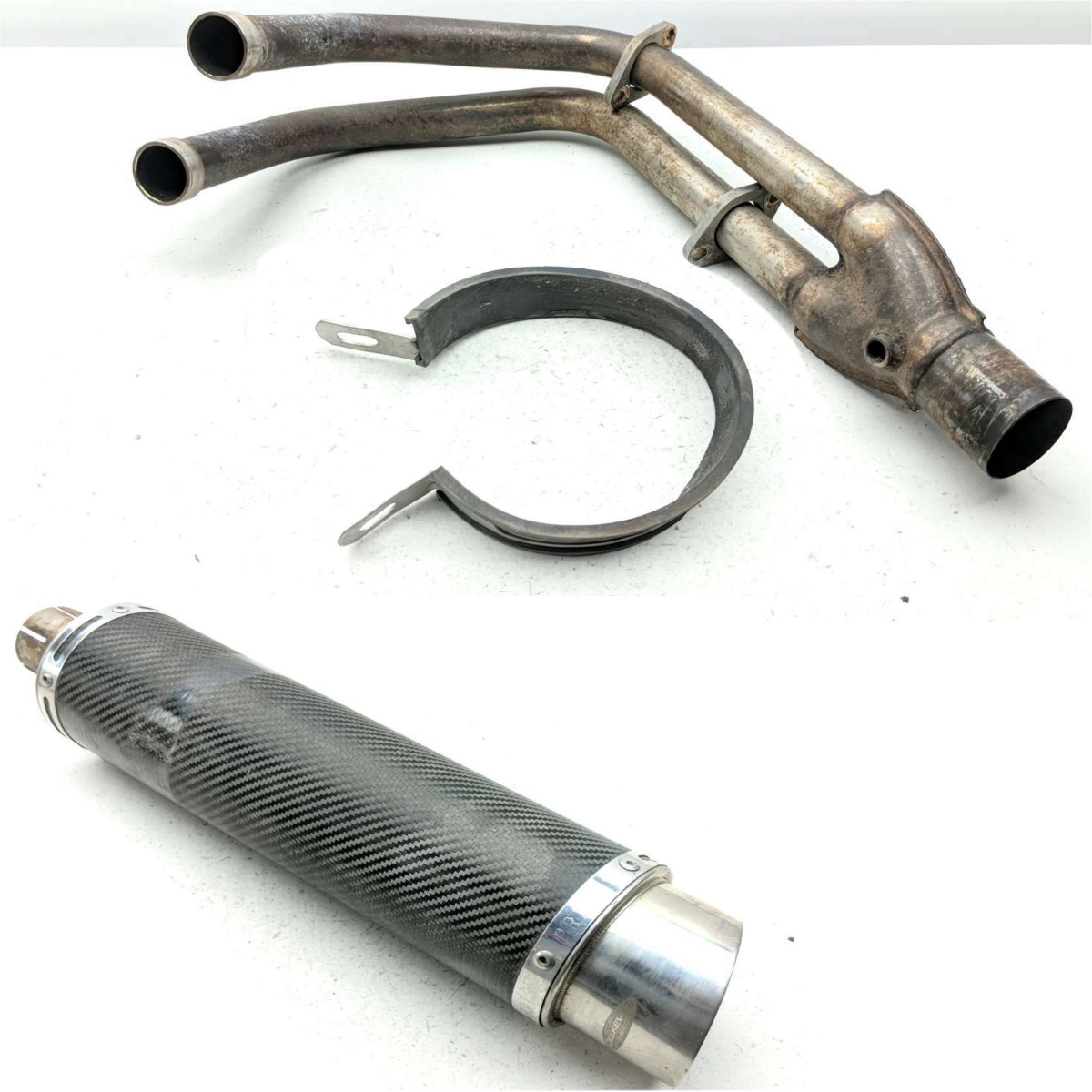 15-19 Kawasaki EN650 Vulcan S DELKEVIC Full Exhaust Pipe Muffler Header PR228