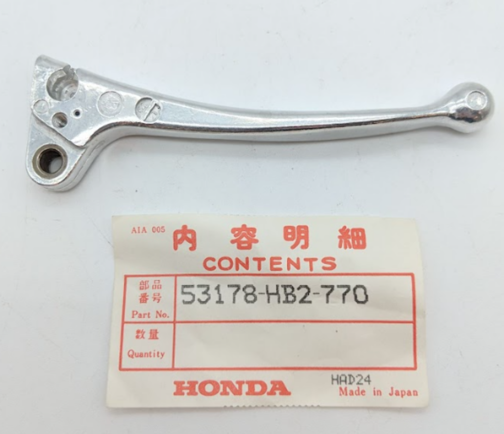 HONDA NEW OEM LEFT BRAKE LEVER 53178-HB2-770
