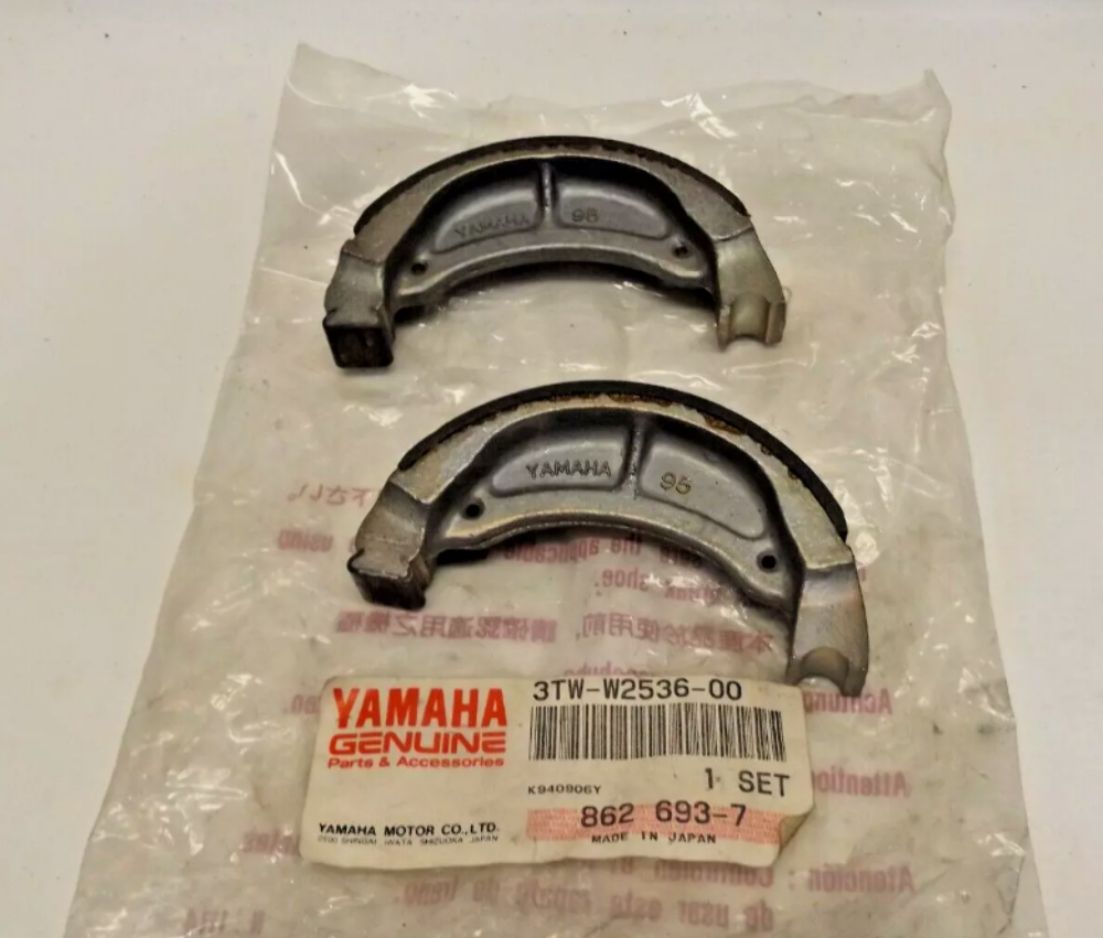 GENUINE Yamaha NOS 3TW-W2536-00 BRAKE SHOE KIT BW80 PW80 YZ80 TTR90