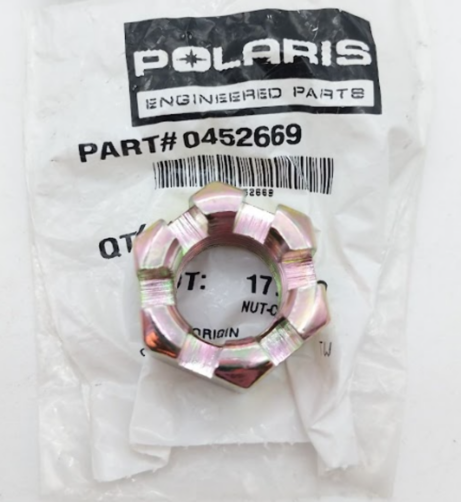 QTY 2 | 1990-2024 Polaris ATV UTV Snowmobile M12x1.25 Castle Nut