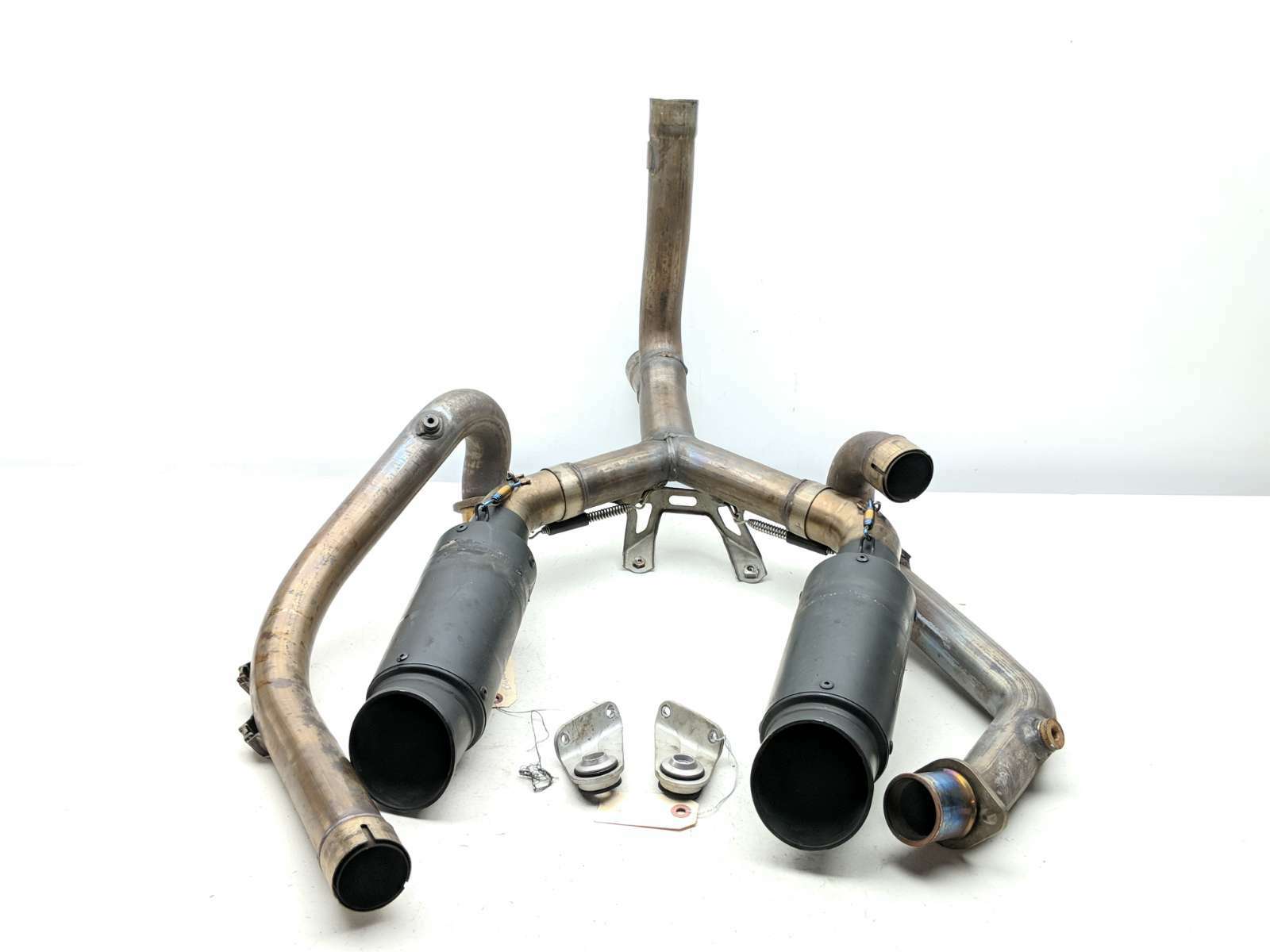 10 Ducati Monster 696 Aftermarket SC Full Exhaust Header Muffler W/ Mounts