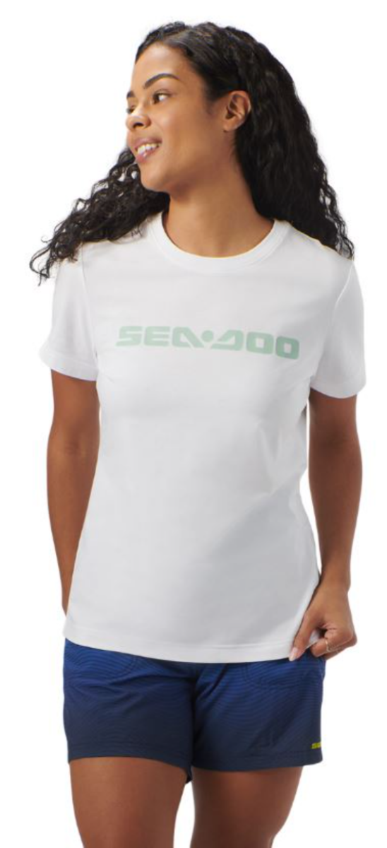 Can-Am OEM Part 4546781401 Sea-Doo Signature WHITE T-Shirt Ladies 2XL