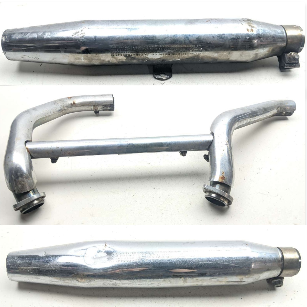 96-03 Harley Sportster XL1200C Full Exhaust Headers Muffler Silencer Cans