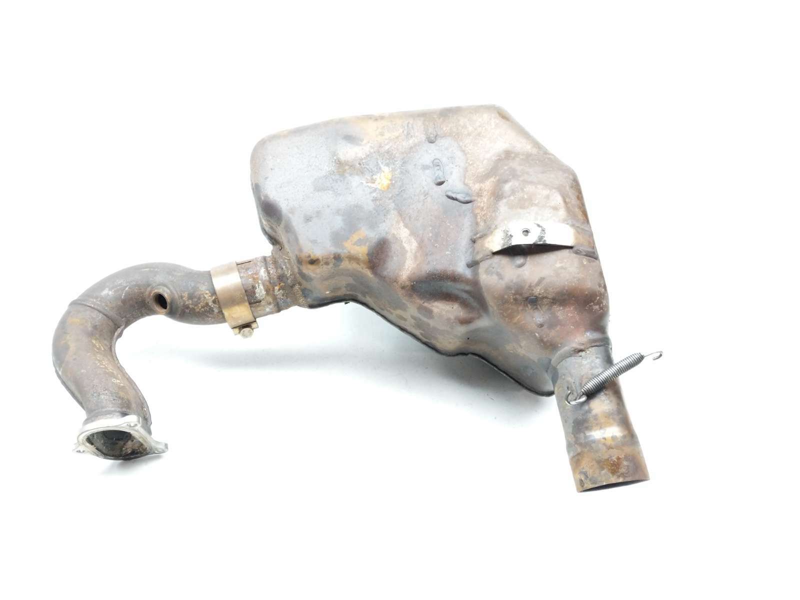 10-18 Ducati Multistrada 1200 Exhaust Chamber Mid Pipe Header Assembly