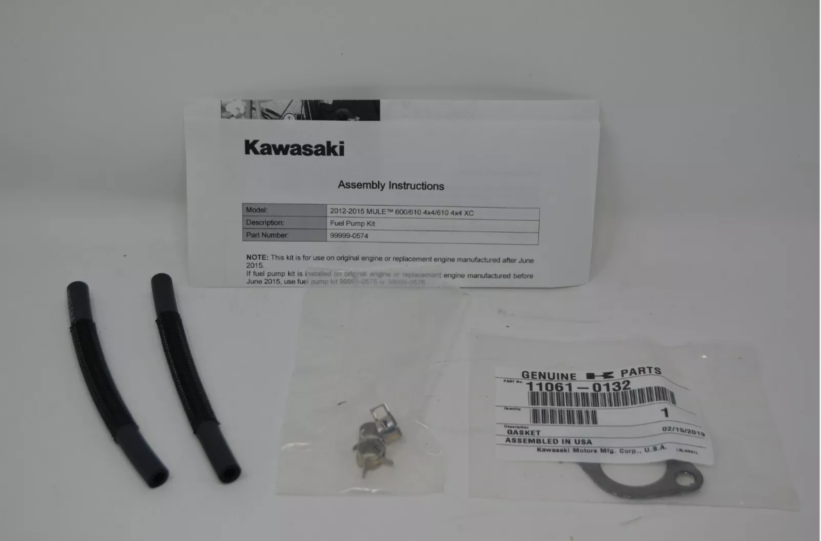 2012-2015 KAWASAKI MULE 600/610 4x4 OEM FUEL PUMP KIT 999990574