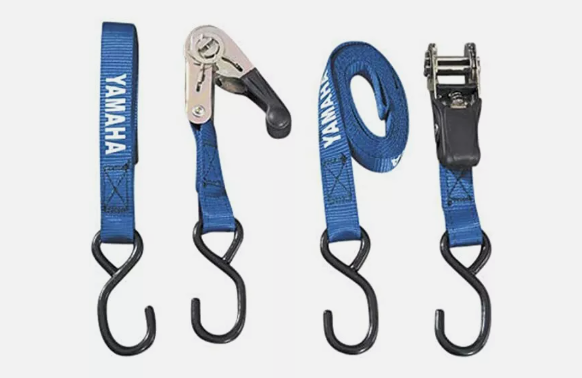Yamaha 10' Ratcheting Tie-Down Straps Blue ATV UTV Motorcycle PWC ACC-0SS58-40-30