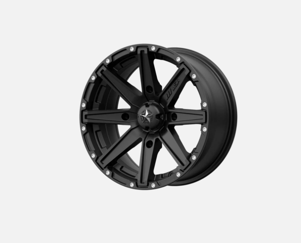 MSA OFFROAD WHEEL CLUTCH SERIES SATIN BLACK UTV/ATV 14x7" RIM 806454503285