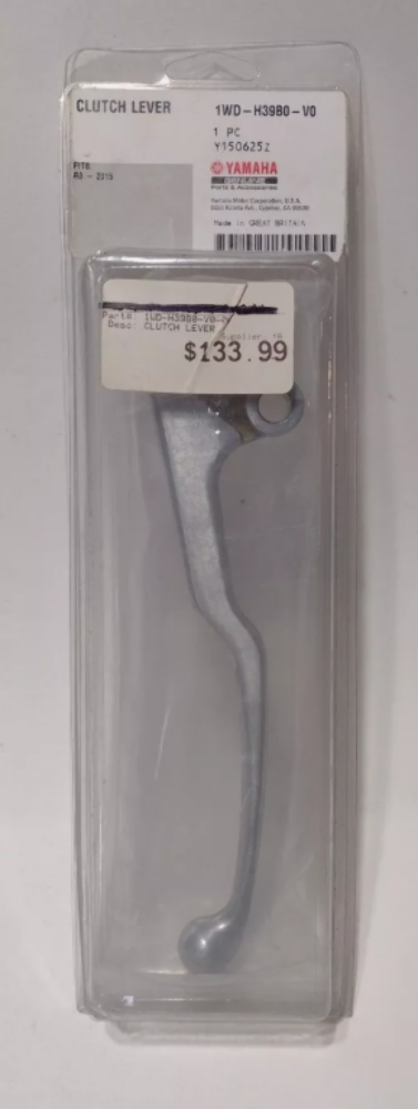 New OEM 2015 Yamaha R3 Clutch Lever 1WD-H39B0-V0