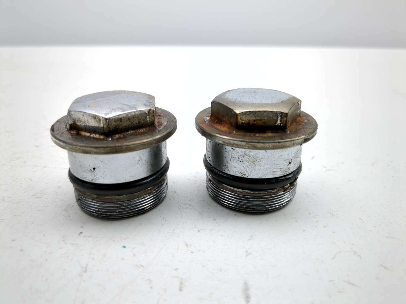 05-19 Suzuki LS650 Boulevard S40 Front Fork Caps Set Pair - Sun
