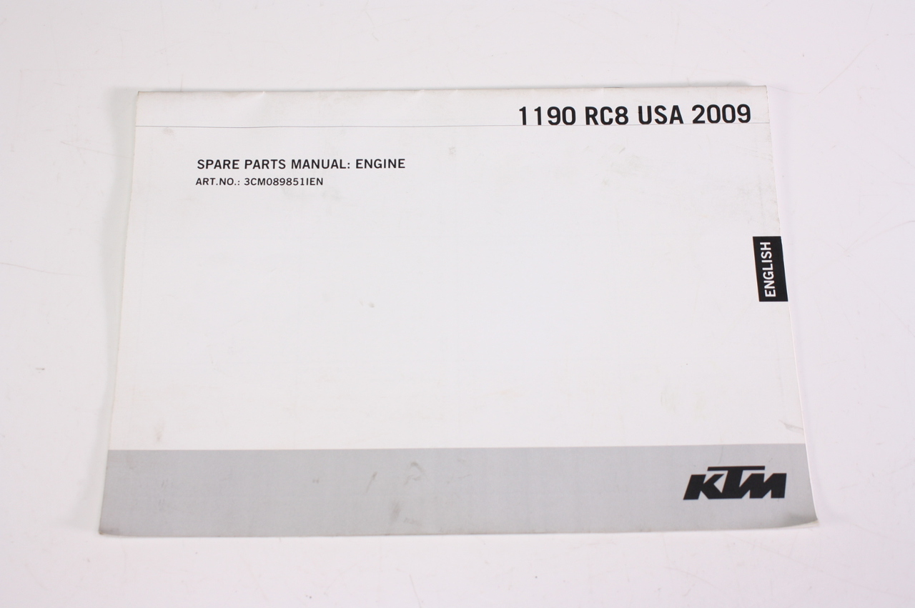 09 KTM RC8 Engine Spare Parts Manual 3CM089851IEN