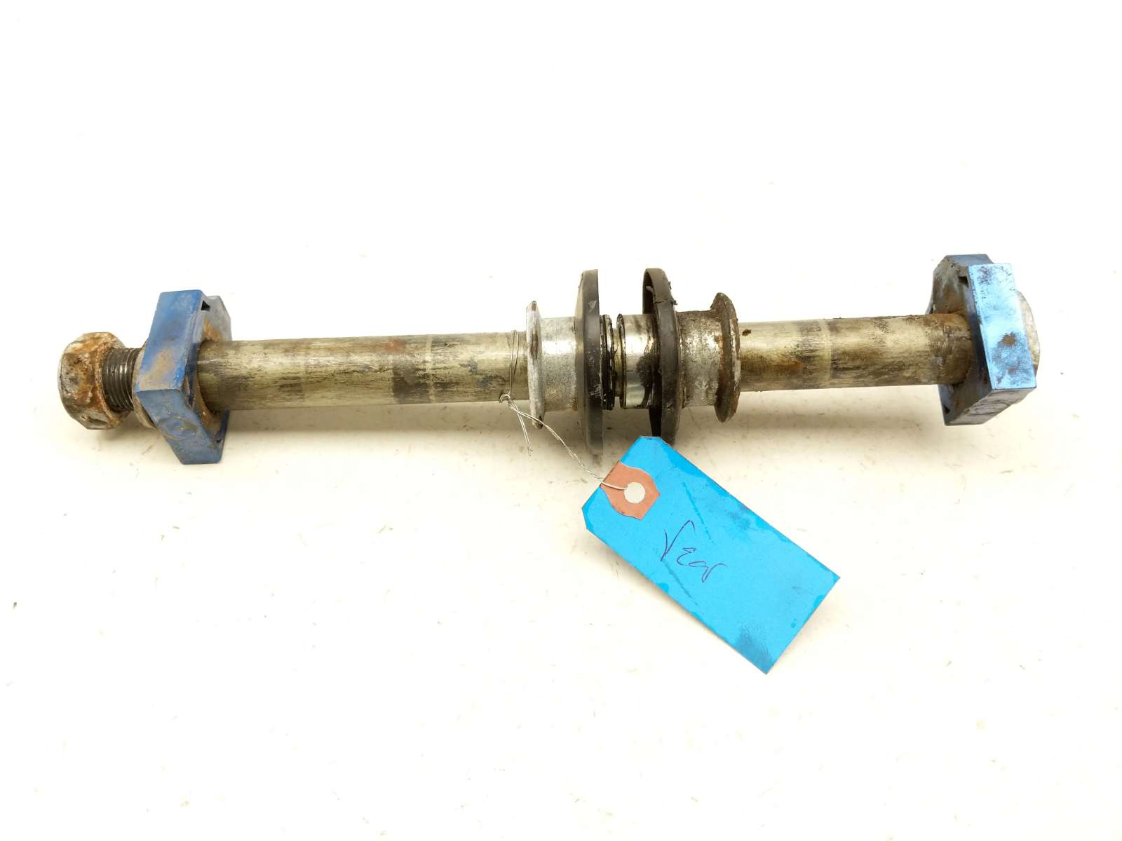 08-20 Yamaha WR250R Rear Wheel Axle W/ Aftermarket Axle Adjuster Blocks