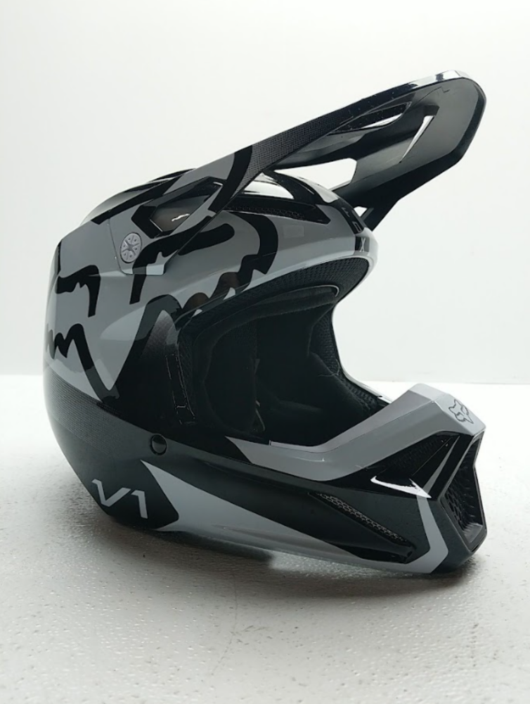 Fox Racing V1 LEED BLK/WHT X-SMALL Helmet 07/22 29657-018