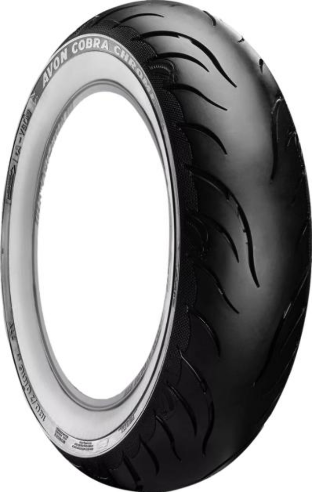 AVON Cobra Chrome AV92 Rear Tire 170/80B15 Wide Whitewall 0306-0637