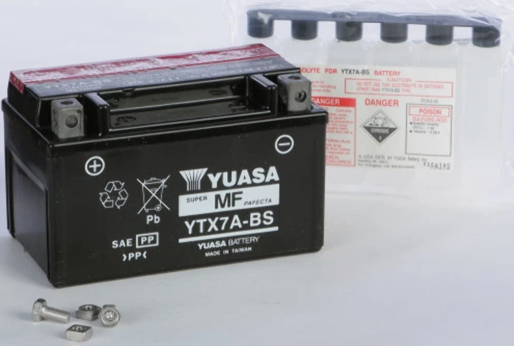 1993-2024 Yuasa YTX7A-BS Sealed Powersports Battery 49-1956