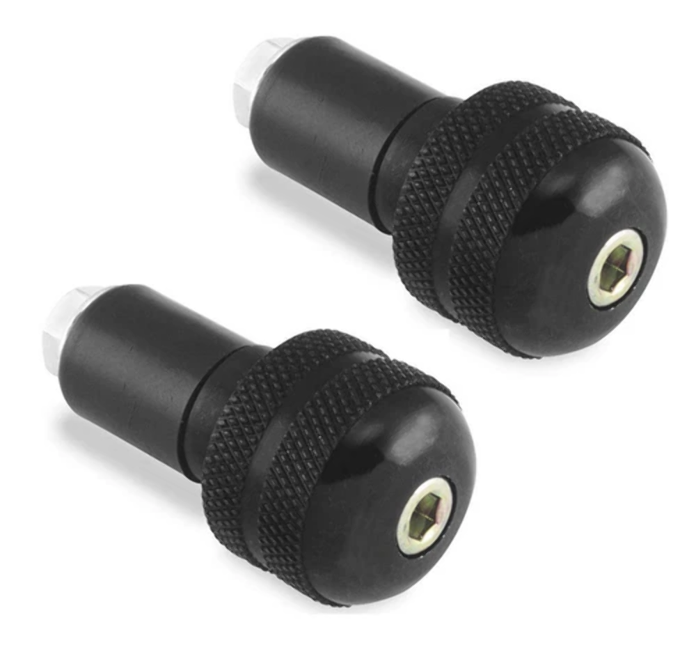 7/8" BIKEMASTER Anti-Vibration Black Bar Ends for Honda Yamaha Suzuki Kawasaki 266005
