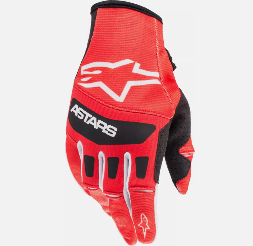 ALPINESTARS TECHSTAR GLOVES RED/ BLACK SIZE: SMALL 482-7502S