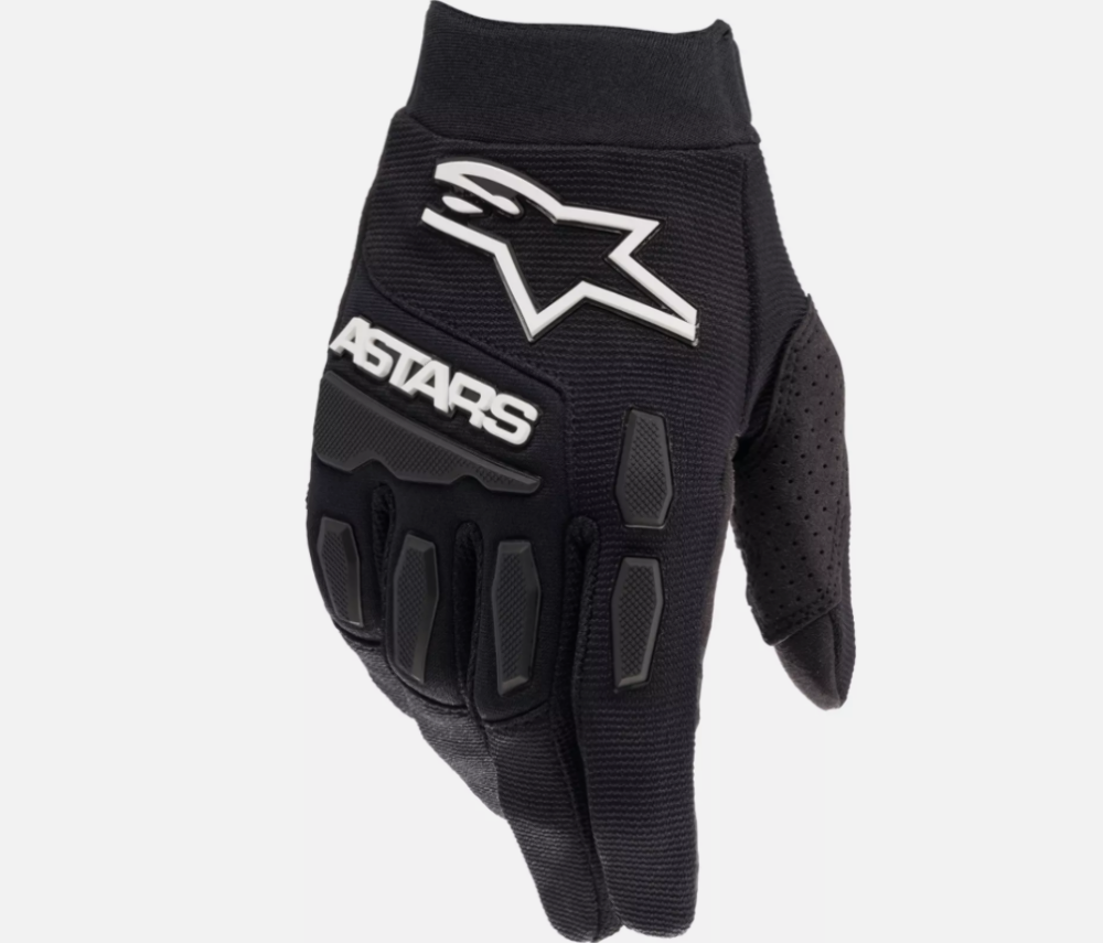 ALPINESTARS YOUTH FULL BORE GLOVES BLACK/ WHITE SIZE: YOUTH SMALL 482-7404S