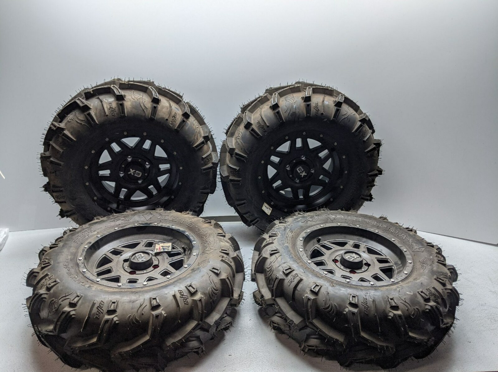 EFX XD Powersports Machete Wheel Set MotoMax Tires 27x10-14 & 27x12-14 4x110