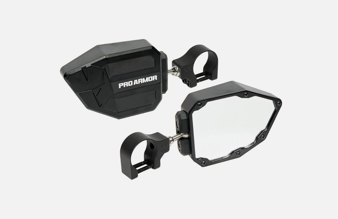 Pro Armor Universal Side View Breakaway Mirrors 1.75" Clamp A16UM480BL