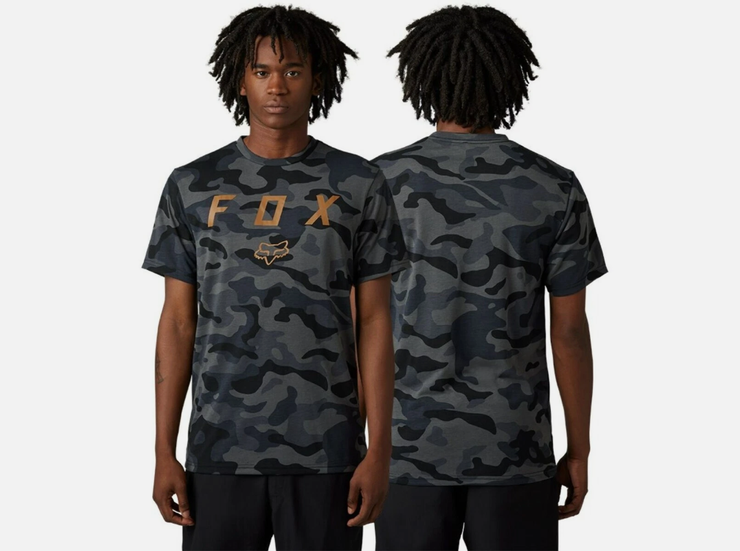 FOX RACING VZNS Camo Tech Tee Black Camo T-shirt Large 30514-247