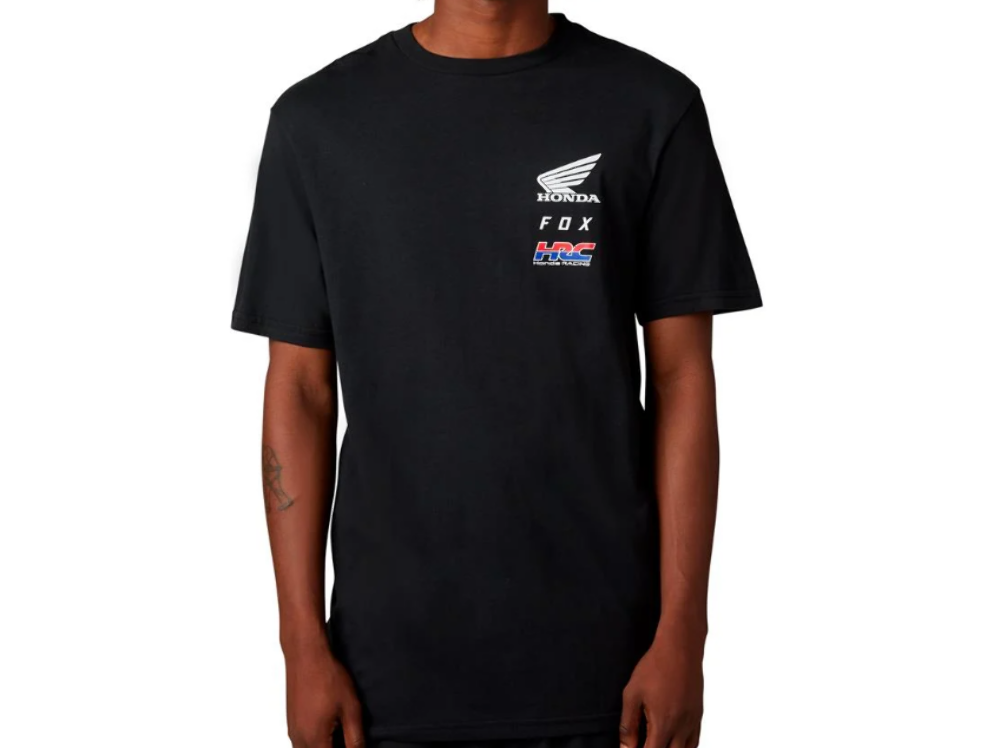 Fox Racing x Honda T-Shirt Black, White SIZE: MENS X-LARGE 30526-001-XL