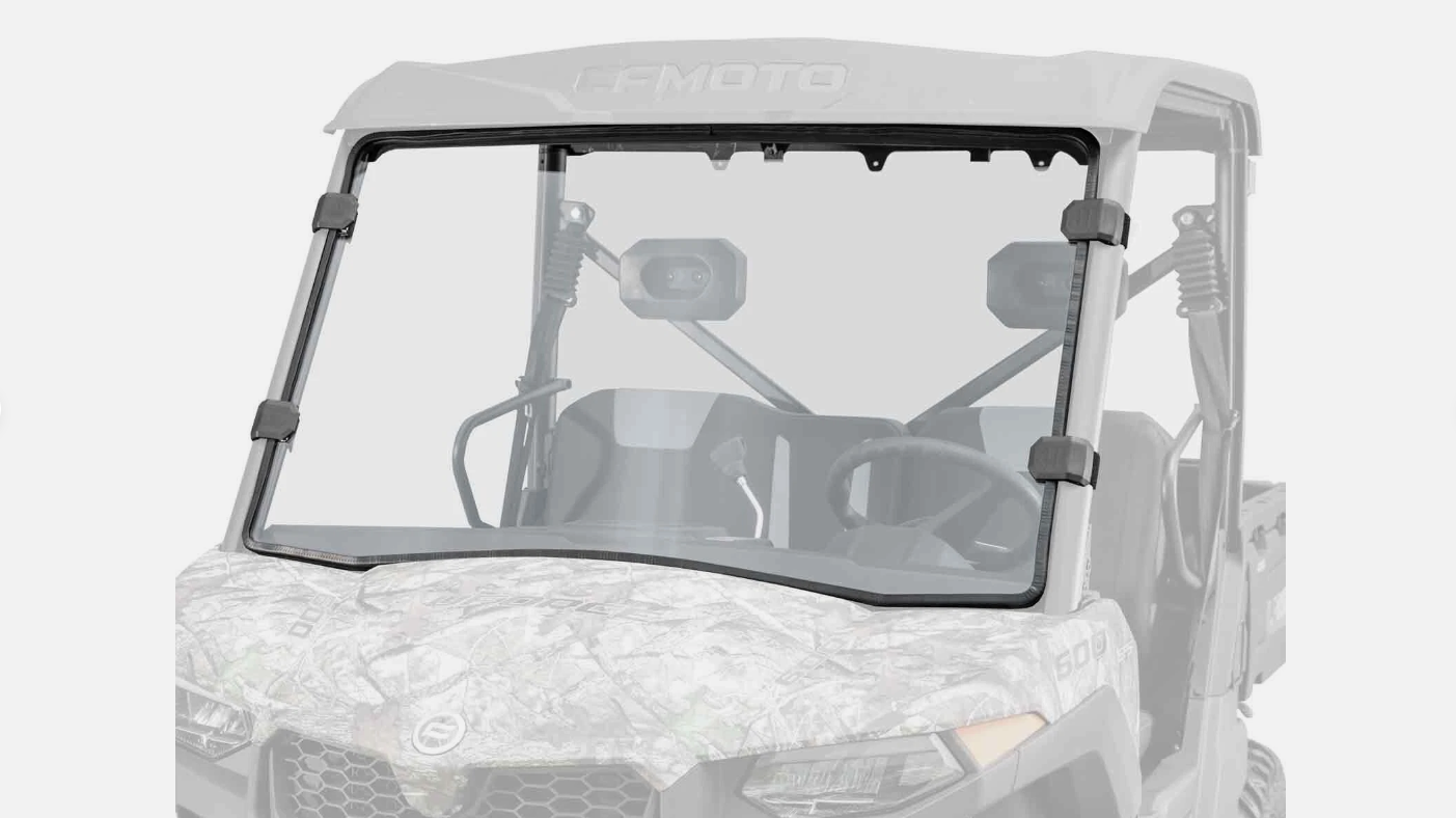 SuperATV Clear Scratch Res Full Windshield CFMOTO UForce 600 WS-CF-UF600-70